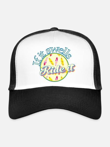 Surf passion if it swells ride it - Trucker Cap - white/black - Front