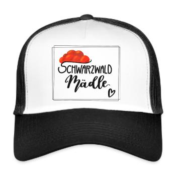 Schwarzwald Mädle Mädel - Trucker Cap - Weiß/Schwarz - Vorne