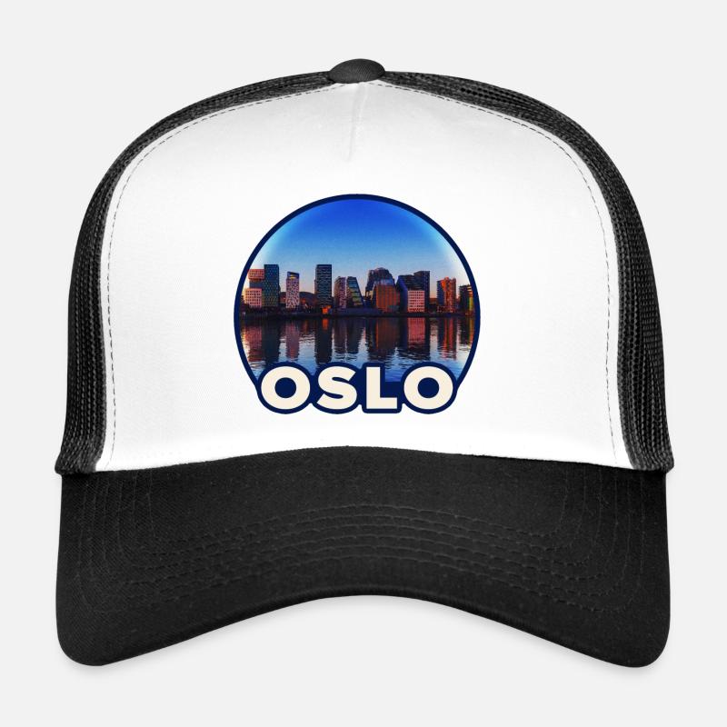 Oslo Skyline Reflektion Trucker Cap