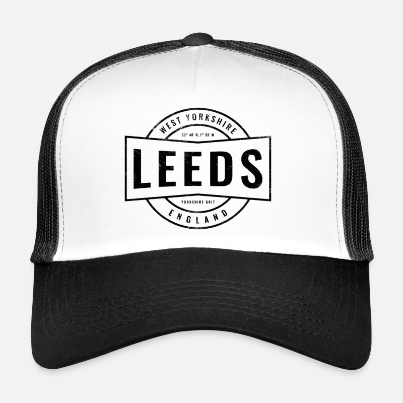 Leeds West Yorkshire England Emblem Trucker Cap