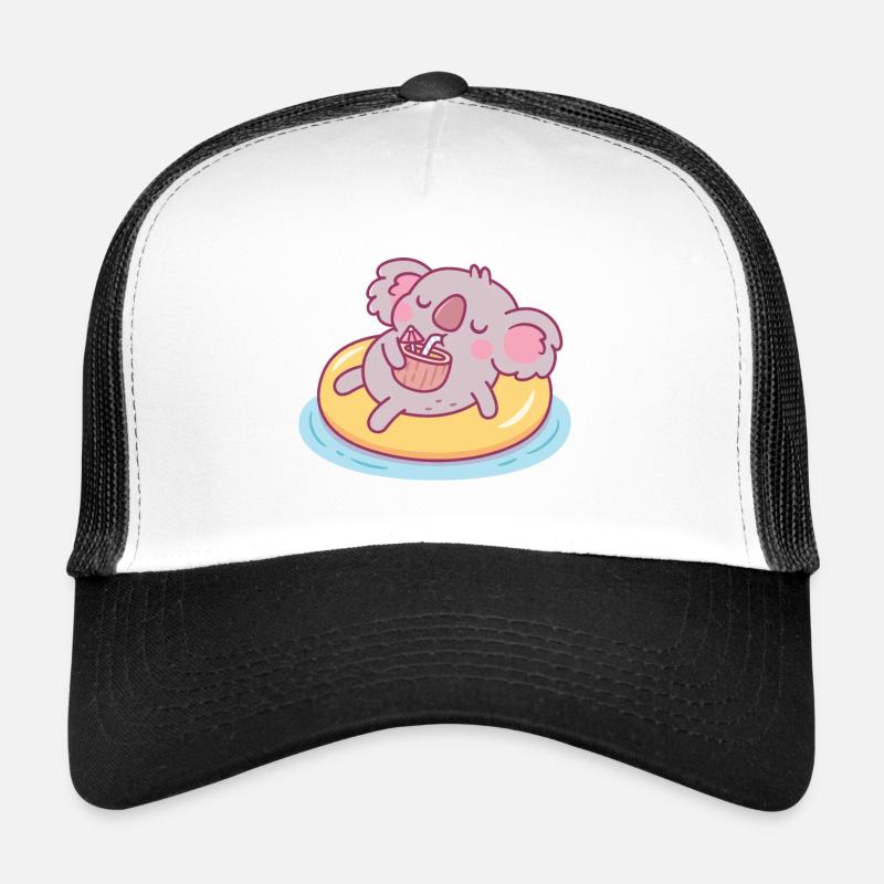 Mignon Koala Chilling Sur Piscine Float Été Casquette trucker 