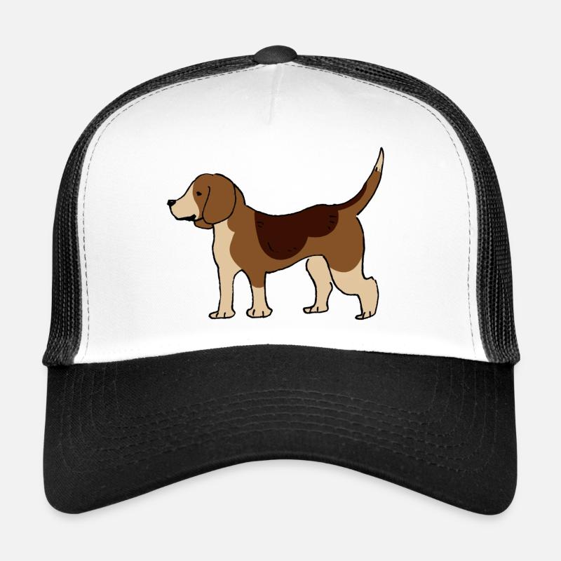 Beagle - Trucker Cap - Weiß/Schwarz