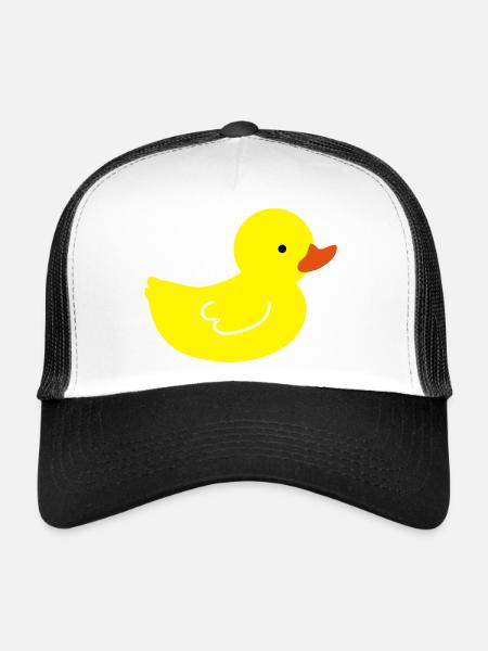 Cheerful Rubber Duck: A Touch of Yellow - Trucker Cap - white/black - Front