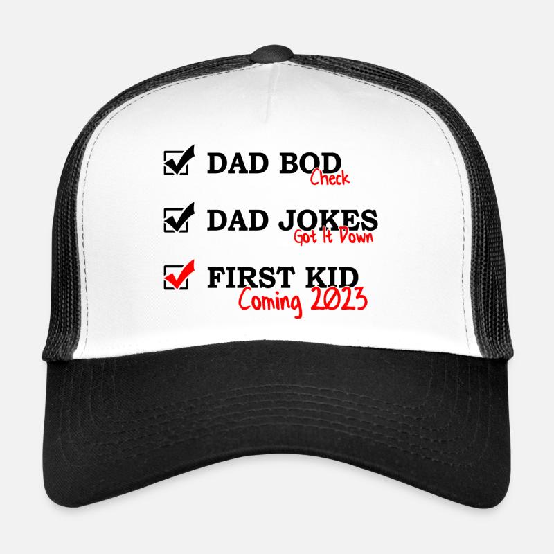 First time dad funny pregnancy announcement gift Trucker Cap