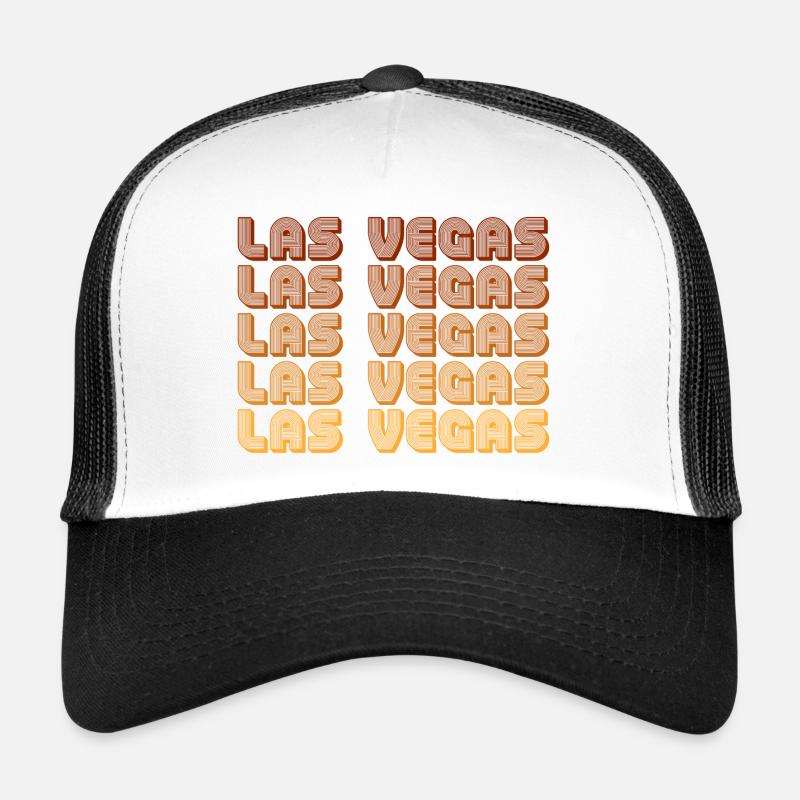Las Vegas Retro Gradient Grid Trucker Cap