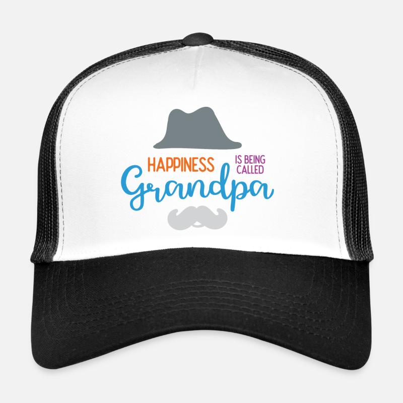 Happines is Being Called Grandpa Trucker Cap