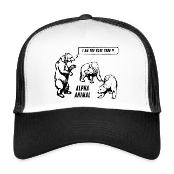 Alpha Animal - Bears - Trucker Cap - white/black - Front