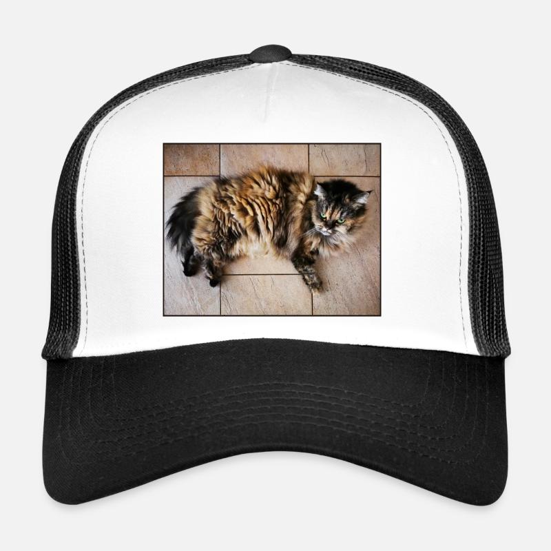 Kitty Cat - Trucker Cap - white/black