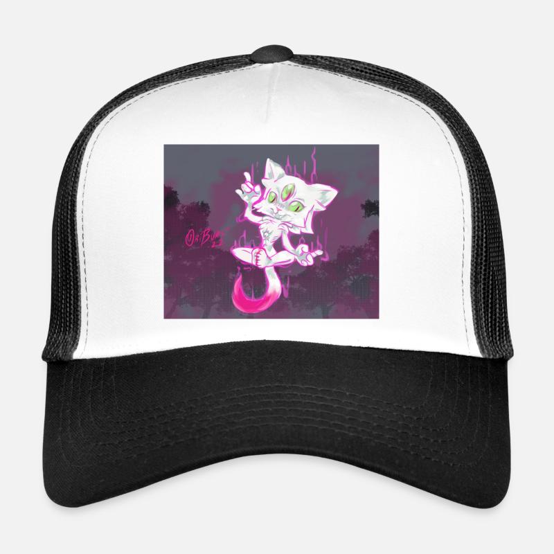 Chat psychique. Casquette trucker 