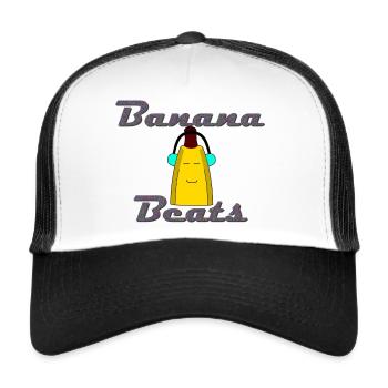 Cool Funky Music Banana Beats - Casquette trucker  - blanc/noir - Devant
