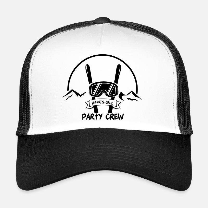apres ski party crew - Trucker Cap - Weiß/Schwarz