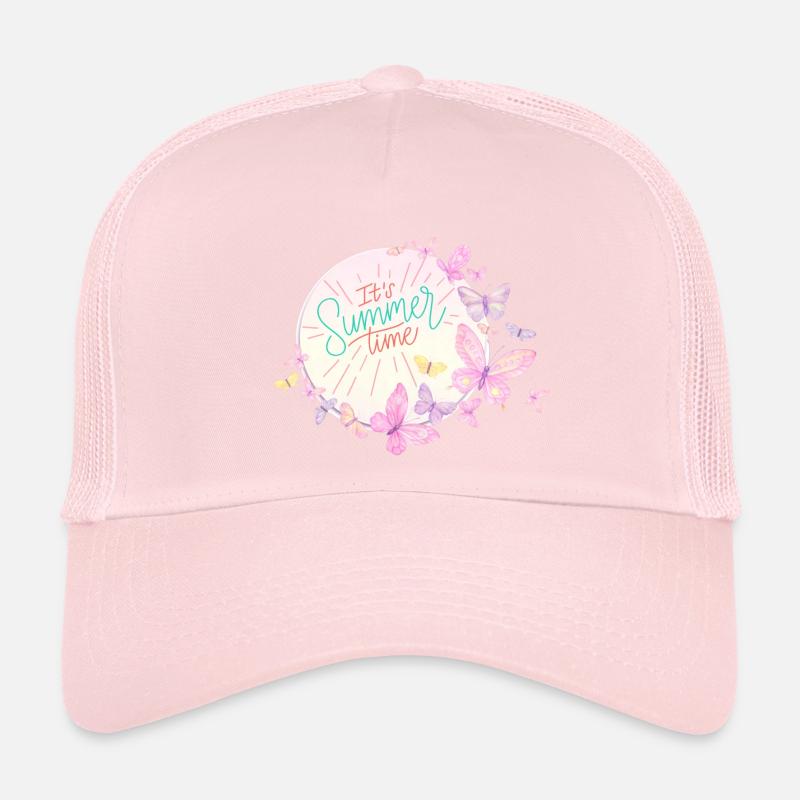 Papillons Fleurs Vacances d’été Casquette trucker 