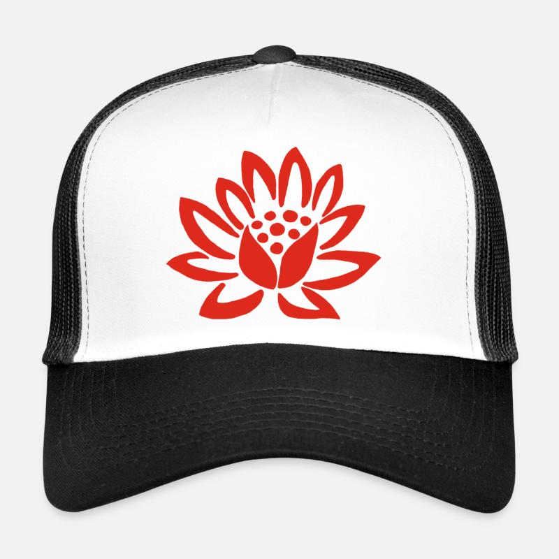 Red Lotus and Nature Trucker Cap