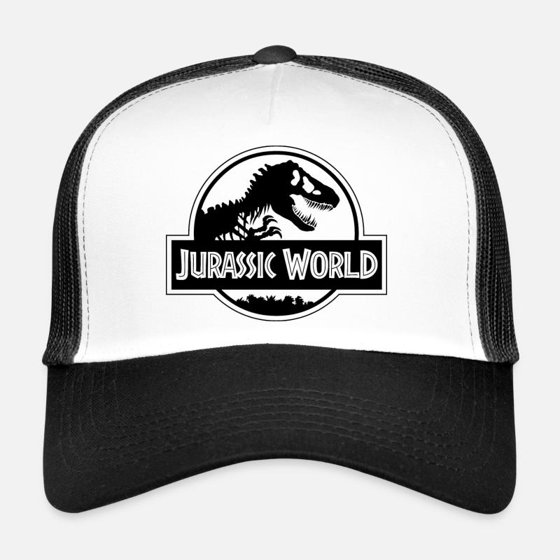 Jurassic World Classic Logo In Black Trucker Cap