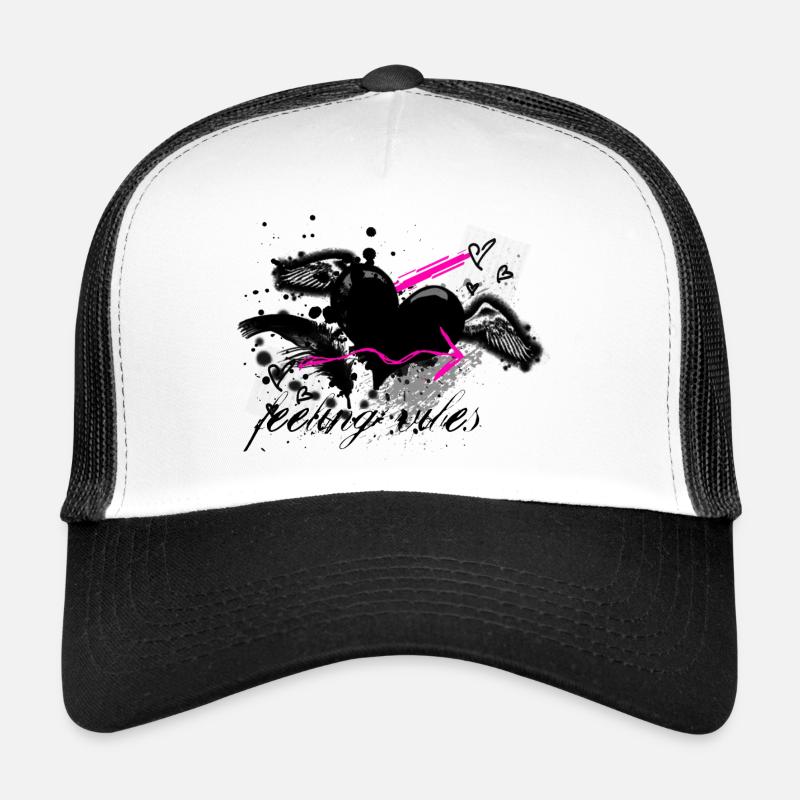 Feeling vibes - Trucker Cap - Weiß/Schwarz