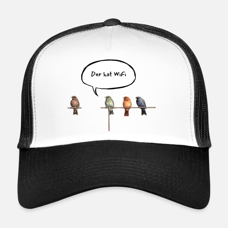 Der hat WiFi - Deutsch - Trucker Cap - Weiß/Schwarz