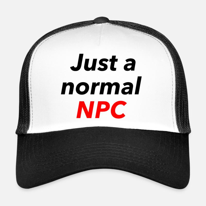 Just a normal NPC - Trucker Cap - Weiß/Schwarz