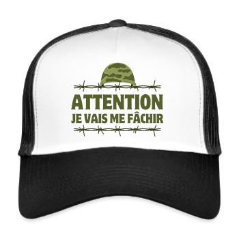 la septième compagnie, septième compagnie - Casquette trucker  - blanc/noir - Devant