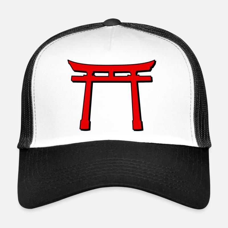 Pop Torii Gate: Digital Delight in Color Trucker Cap