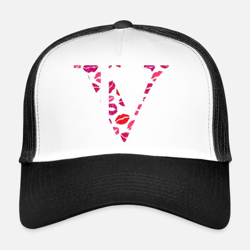 Buchstabe v Küsse Trucker Cap