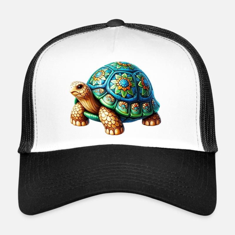 Schildkröte - Trucker Cap - Weiß/Schwarz