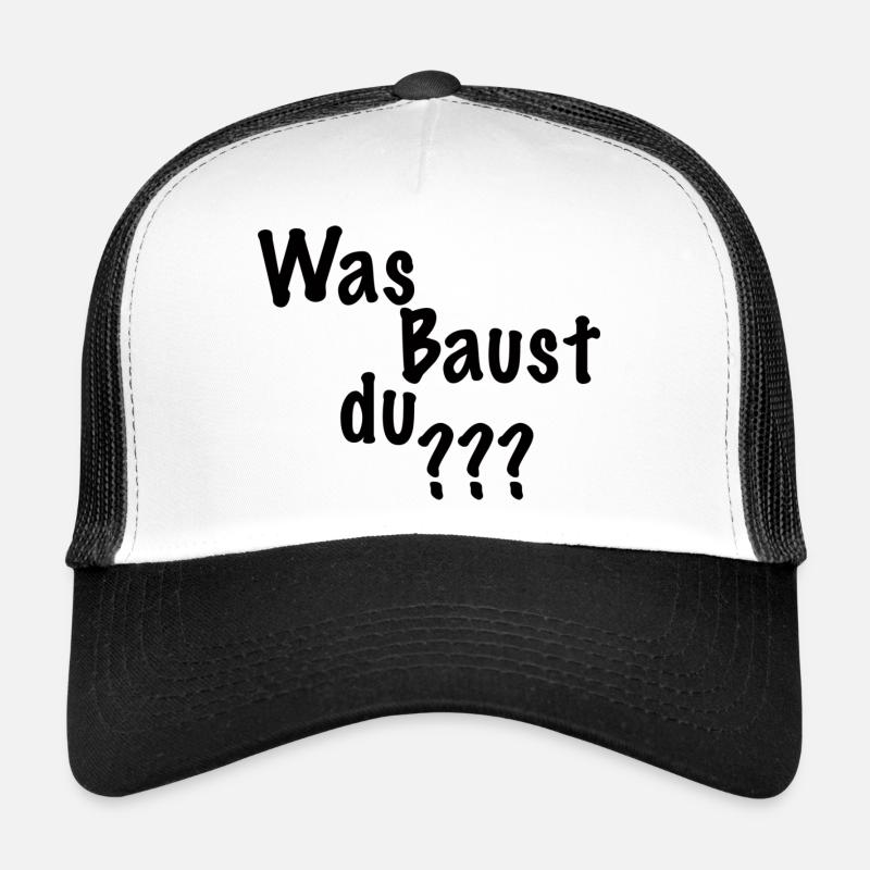 Bauspaßundmehr Kollektion - Trucker Cap - Weiß/Schwarz