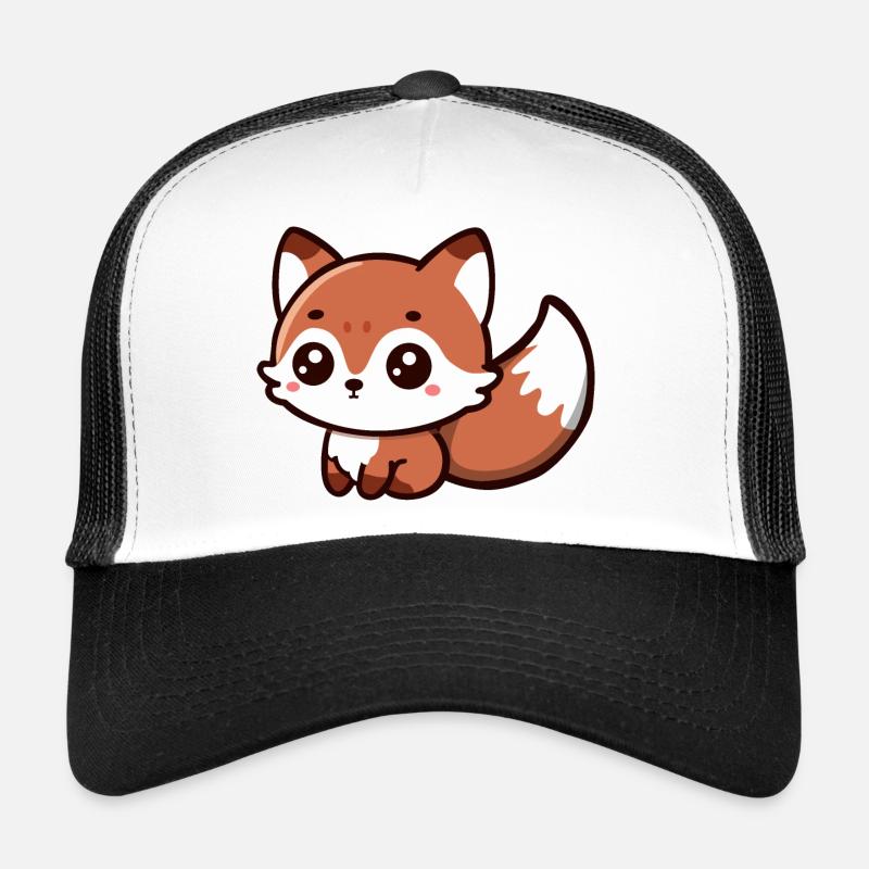 Flauschiger Genuss: Chibi Fuchs Charm Trucker Cap