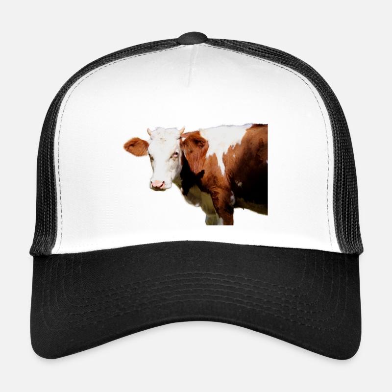 Kuh - Trucker Cap - Weiß/Schwarz