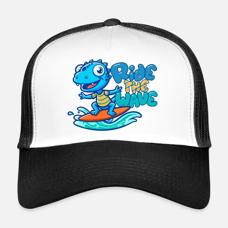 Reiten Sie auf der Welle - Trucker Cap - Weiß/Schwarz