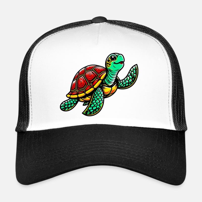 Schildkröte - Trucker Cap - Weiß/Schwarz