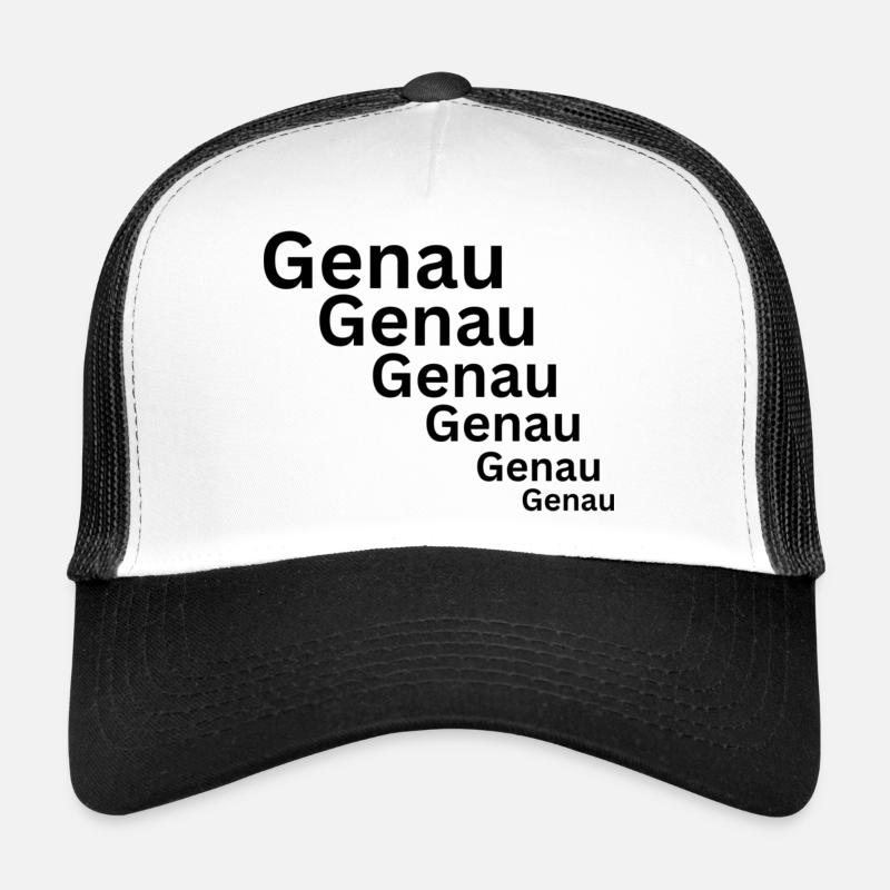 Genau - Trucker Cap - Weiß/Schwarz