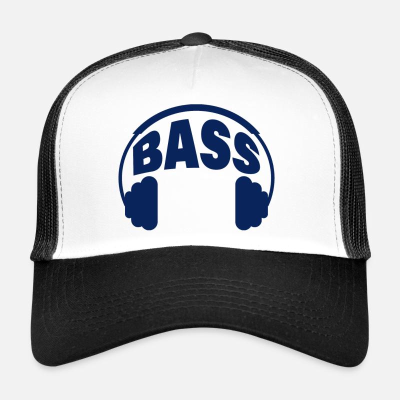 BASSE - Casquette trucker  - blanc/noir