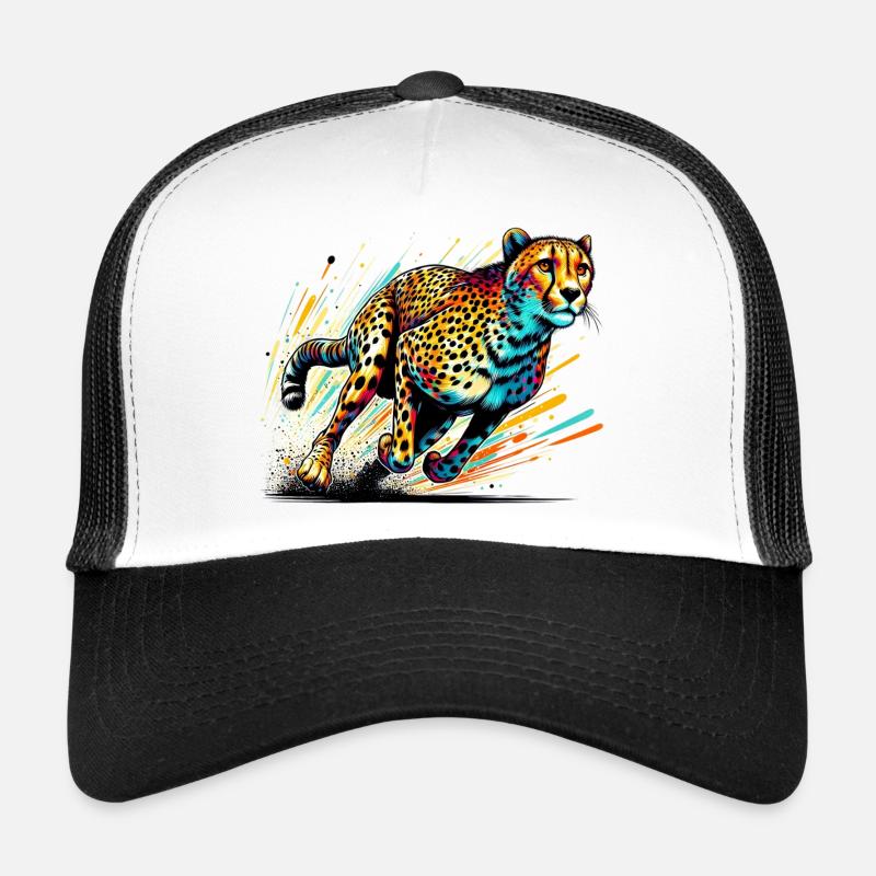 Guépard - Casquette trucker  - blanc/noir