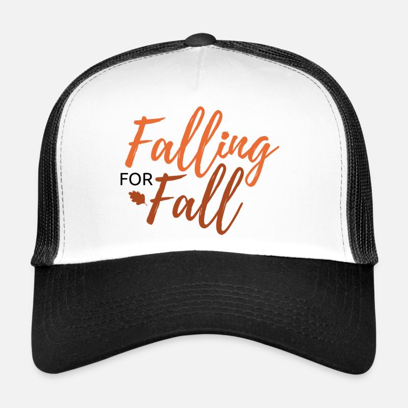 Falling for Fall lettering Trucker Cap