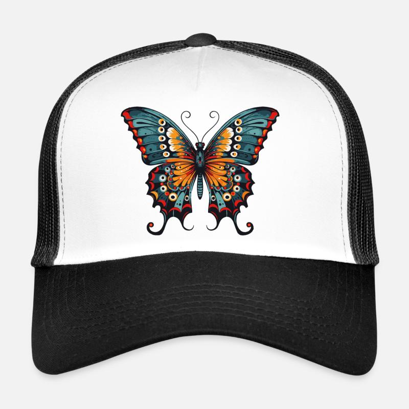 Papillon - Casquette trucker  - blanc/noir