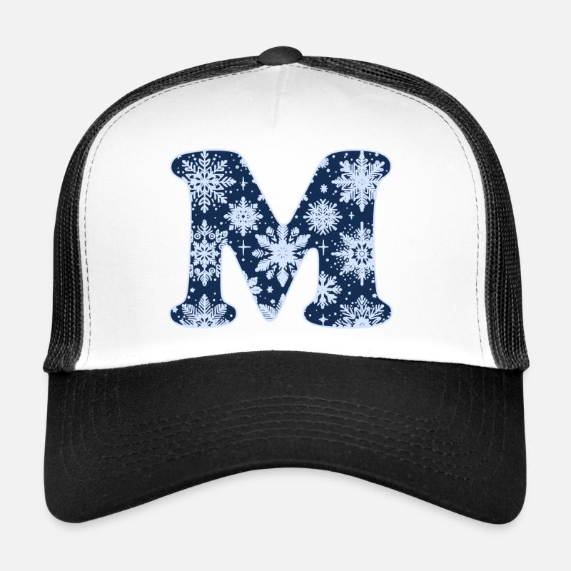 Letter M Snowflakes Trucker Cap