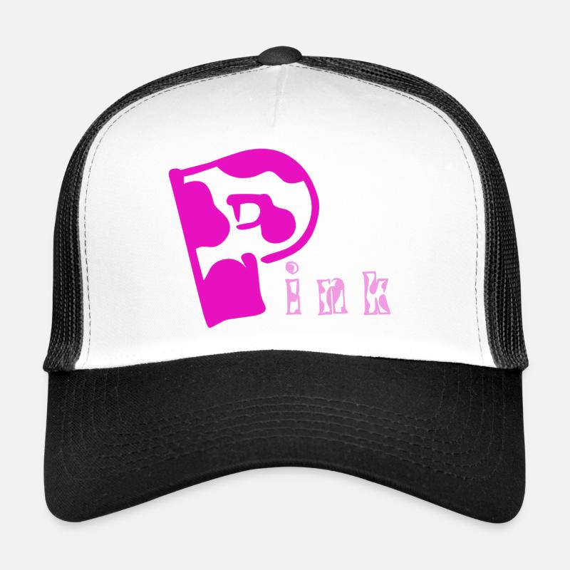 Pink - Trucker Cap - Weiß/Schwarz