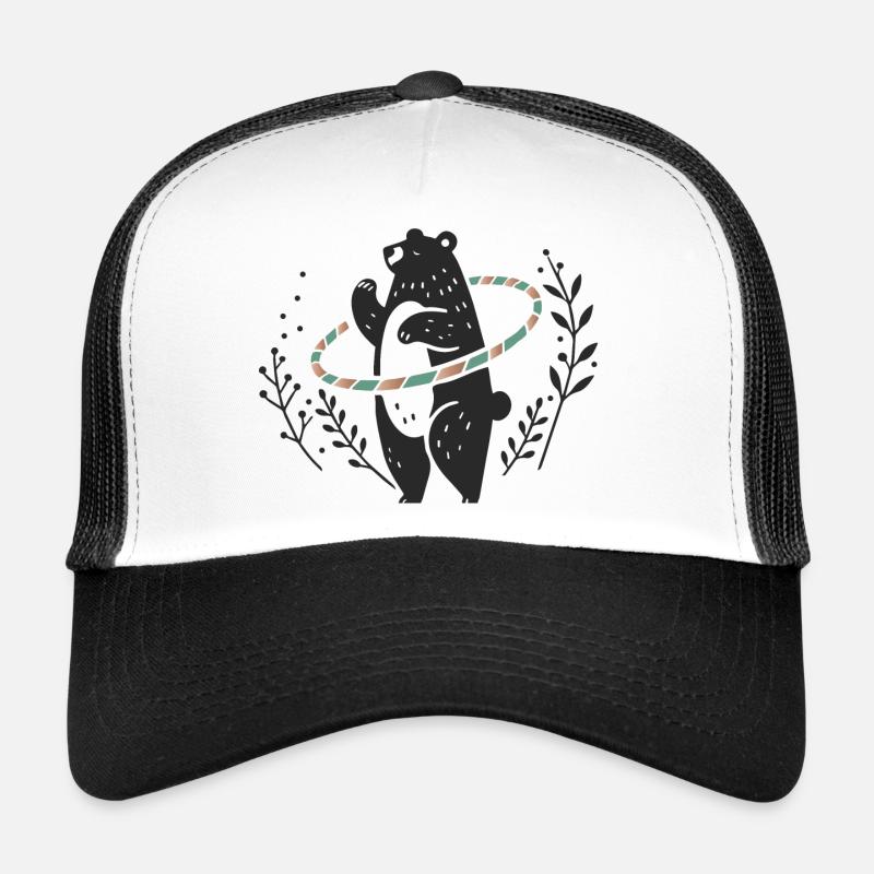 Ours brun dansant avec Casquette trucker 