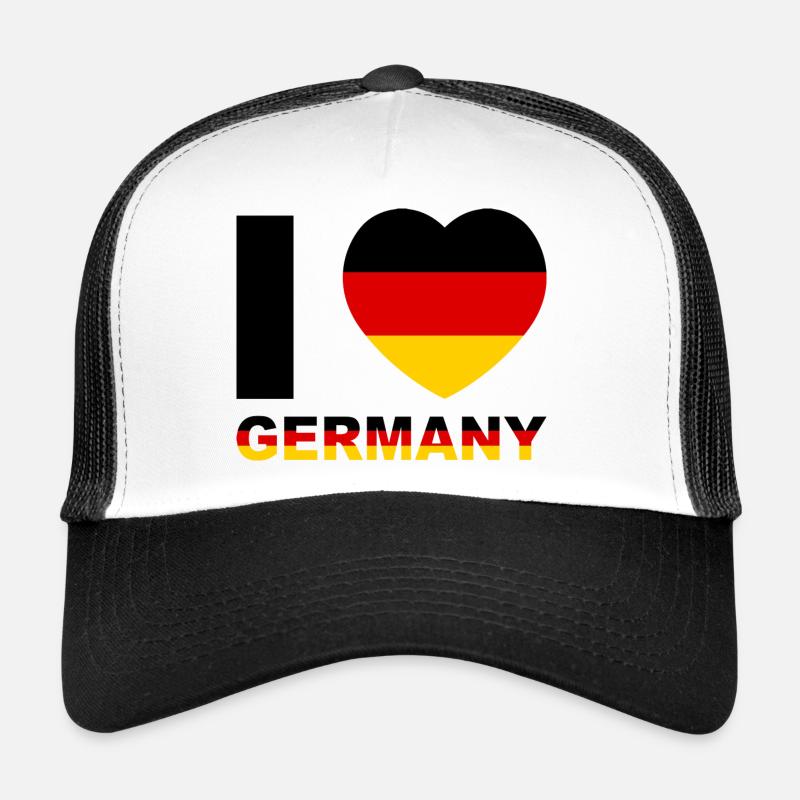 I Love Germany Minimal Design - Trucker Cap - white/black
