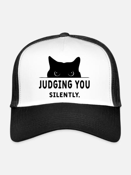 te juger en silence - Casquette trucker - blanc/noir