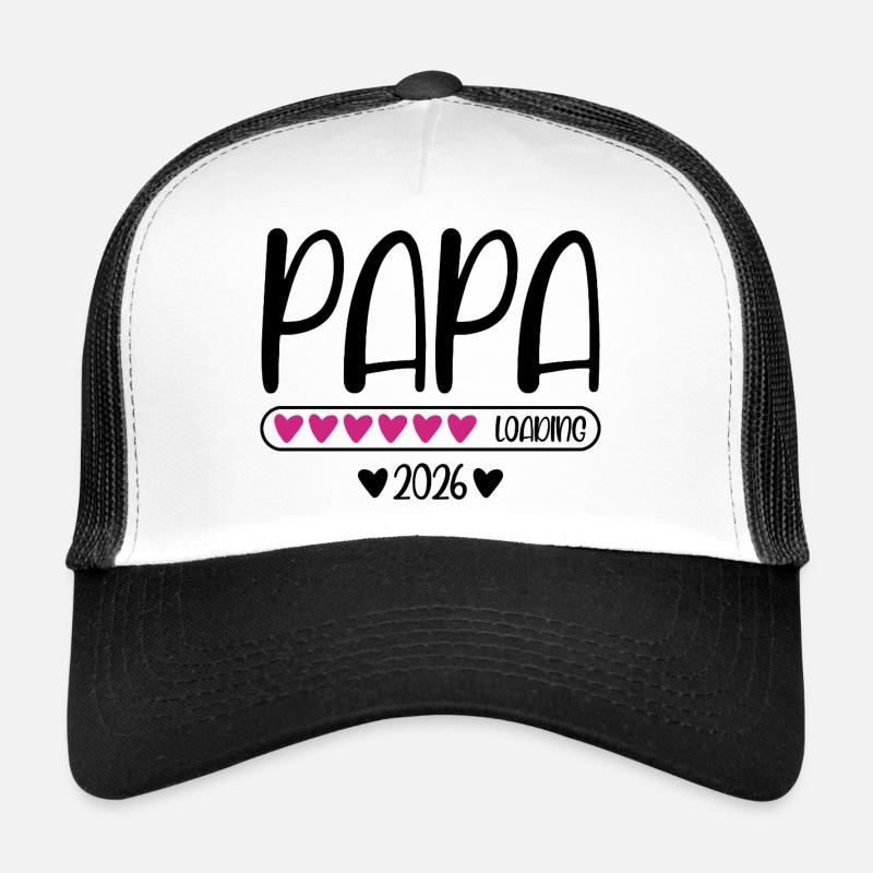 Papa 2026 loading - Trucker Cap - Weiß/Schwarz