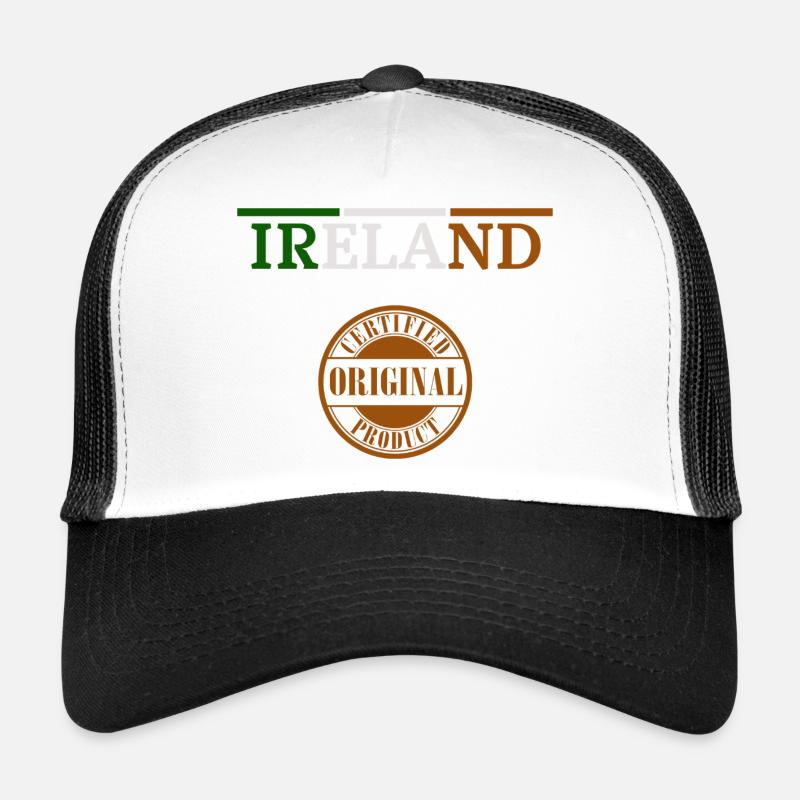 Flagge von Irland, Irish Pride - Trucker Cap - Weiß/Schwarz