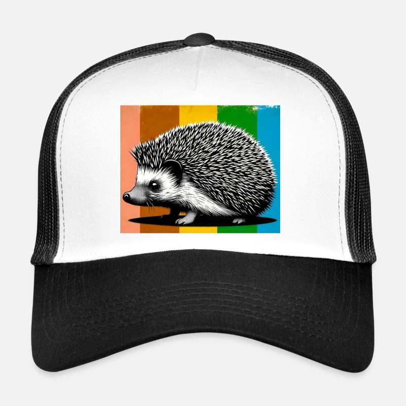 Igel - Trucker Cap - Weiß/Schwarz