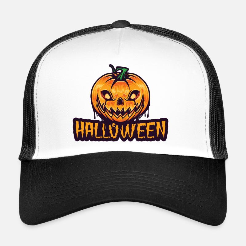 Citrouille effrayante Halloween Design Casquette trucker 
