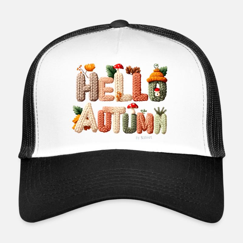 Hello Autumn – Warm knit design Trucker Cap