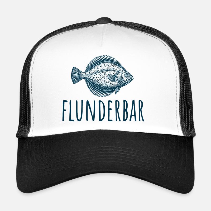 Zielfisch Flunder - Flunderbar - Angler Geschenk Trucker Cap