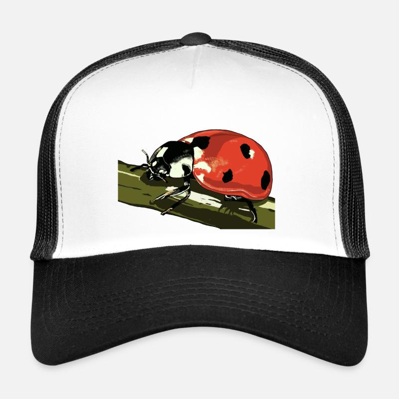 Ladybug on plant stem Trucker Cap