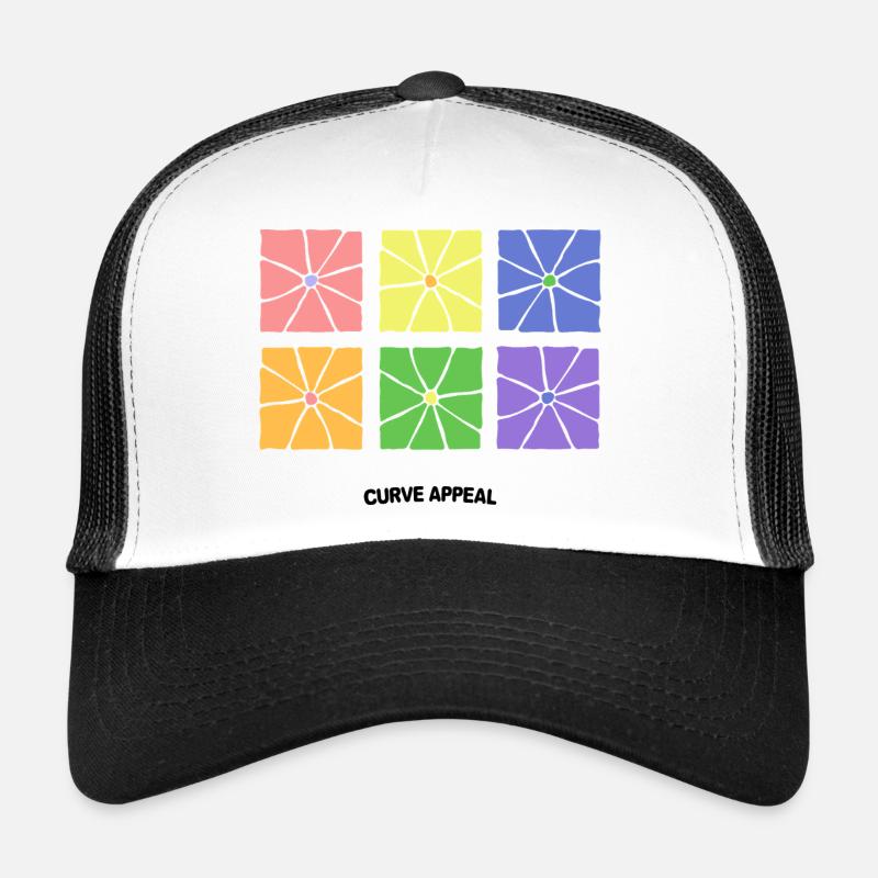 Fleurs rétro - Graphiques colorés de style pop Casquette trucker 