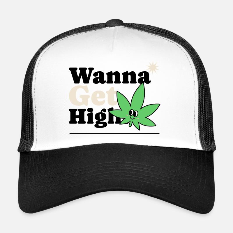 Shamrock Cartoon Charm - Trucker Cap - white/black