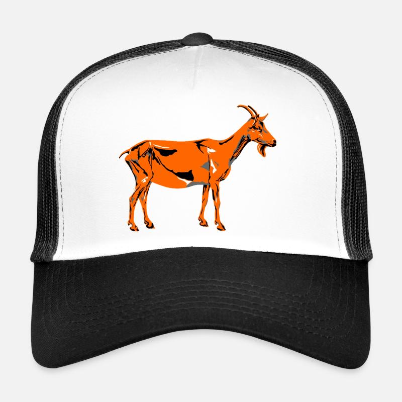 Chèvre de la Saint-Patrick - Casquette trucker  - blanc/noir